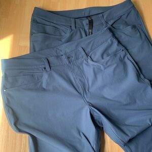 Bundle of 2 Lululemon Athletica Sz 35 Deep Blue ABC Warpstreme Straight Leg Pant